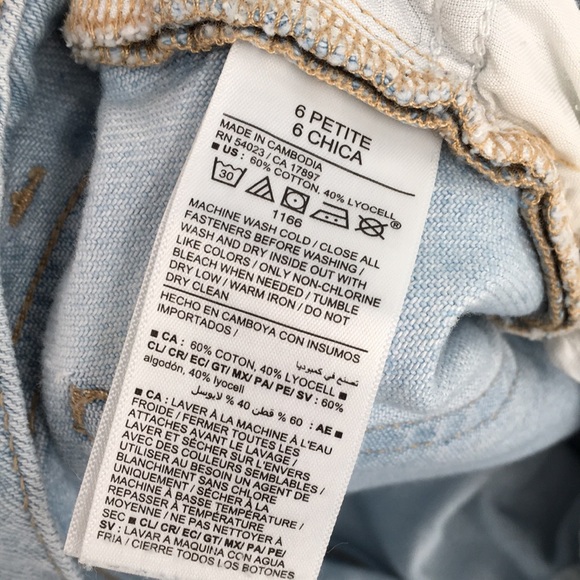 Old Navy Mid-rise Baggy Wide Leg Jeans Distressed Light Wash 6 Petite - Picture 7 of 11